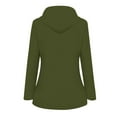 thumbnail image 4 of Womens Waterproof Comfortable Rain Jacket Solid Color Hooded Windproof No Fleece Lined Winter Army Green Raincoat For Golf Hiking Travel S-5XL, 4 of 6