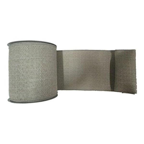 Vickerman 4" Cream Soft Woven Burlap Christmas and Craft Ribbon. 4" x 10 Yards in Length Cream Wired Edge and Matching Backing.