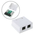 thumbnail image 2 of YIEMEEN 2 Port Cat5e RJ45 8P8C Keystone Jacks, Ethernet Wall Jack Punch Down Connector, 2 of 7
