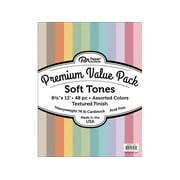 Premium Cdstk Pk 8.5x11 48pc Ast Textured Soft Tones