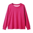 thumbnail image 6 of ABATAB Long Sleeve Tops for Women Round Neck Knit Summer T Shirts Loose Fit Comfort Tee Classic Lounge Outfits Clothing, 6 of 6