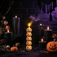 thumbnail image 4 of Skull Taper Candles Set - Halloween Candlesticks for Table Decor, Unscented Dripless Tapered Candles for Spooky Indoor Lighting & Centerpieces, 4 of 7
