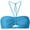 Sky Blue, variant on Women's Bandeau Spaghetti Halter Bikini Top Swim Tops Only Dark Blue L