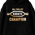 thumbnail image 7 of Cobra Kai All Valley Karate Champion Long Sleeve Youth Black Hooded Sweatshirt-Small, 7 of 7