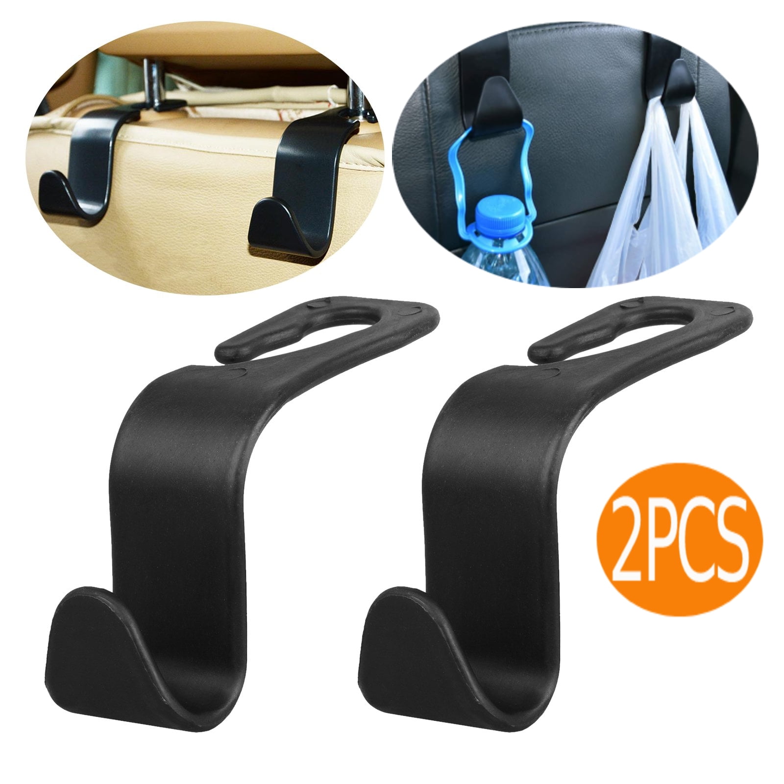 4 Magic Headrest Hooks for Car-Universal Auto Vehicle Hanger Holder Back Front Seat Storage Organizer for Hanging Purse,Handbag,Backpack,Grocery Bags,Women Accessories 
