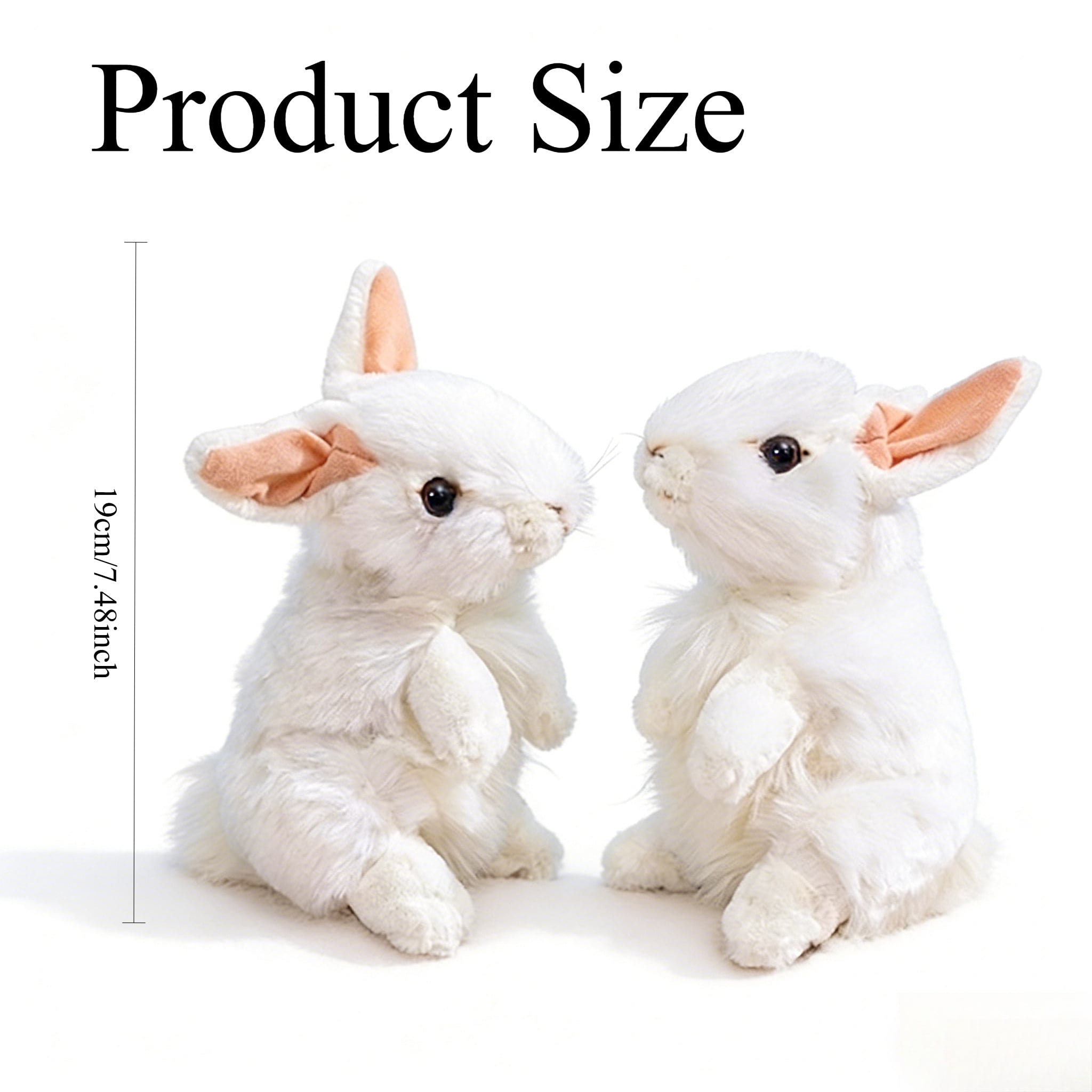 13PCS Easter Bunny Plush Decoration Set,  Easter Decorations with 2 Bunny Plush Toys (7.48in), Easter Money Holder Stand, DIY Easter Craft Ornaments, Easter Basket Stuffers Spring Holiday Decor