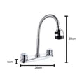 thumbnail image 3 of Llave Mezcladora Fregadero O Tarja Cocina Flexible Alfa  Acero Inoxidable Cromada 2 Funciones, 3 of 4
