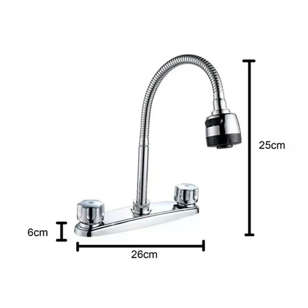 Llave Mezcladora Fregadero O Tarja Cocina Flexible Alfa Acero