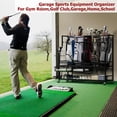 thumbnail image 4 of BeesClover Étagère de Rangement pour Sacs de Golf avec Roues, Organisateur de Golf Robuste 4-5 Sacs pour Garage et sous-Sol, Support Roulant pour Chariot de Golf Pouvant Contenir des Bâtons, des Balles, des Chaussures et des Accessoires, Gain de Place pour Équipement de Golf, 4 of 7