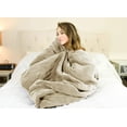 thumbnail image 3 of Pure Warmth Velour Sherpa Electric Blanket - Warm King Size Heating Blanket with Auto Shut Off and 10 Heat Settings - Linen, 3 of 5