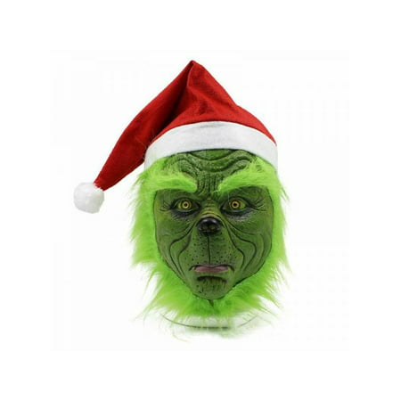 The Grinch Mask Costume Adult Cosplay Helmet How the Grinch Stole Christmas