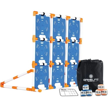 GameLife Sports TicTac Throwdown Giant Tic Tac Toe Indoor Outdoor Yard Game 3ft x 3ft Gameboard, 6 Bean Bag Balls, Scorecard, Bag. Family Game, Teen, Toddler, Preschool, Child, Boys & Girls