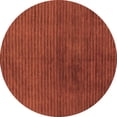 thumbnail image 1 of Ahgly Company Indoor Round Abstract Brown Modern Area Rugs, 3' Round, 1 of 4