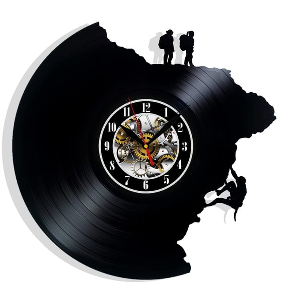 Climbing Decor Vinyl Record Clock Home Design Wall Art