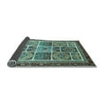 thumbnail image 2 of Ahgly Company Indoor Round Abstract Light Blue Modern Area Rugs, 4' Round, 2 of 4