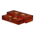 thumbnail image 5 of Wooden Set Of 2 Burlwood Veneer Storage Boxes, 5 of 6