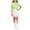 Green#back to school outfit#19, variant on oelaio Girls Tennis Golf Outfits 3 Piece Skirt Sets Short Sleeve Polos Shirts Pleated Skirt with Socks Summer Activewear Set Purple 3-4 Years