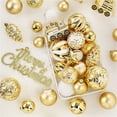 thumbnail image 4 of 65PCS Gold & White Christmas Ornaments - Shatterproof Xmas Tree Decorations, Elegant Hanging Ball Ornaments for Holiday Party & Home Decor, 4 of 8
