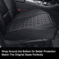thumbnail image 5 of Faux Leather Front Car Seat Cover Individual Pack Bottom Seat Cushion Cover Non-Slip Universal Fit for Most Cars SUV Truck, 5 of 5