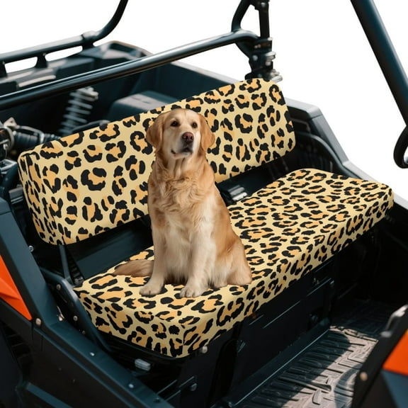 Garronmavis Leopard Print UTV Seat Covers Heavy Duty Camo Seat Covers Compatible with Kawasaki Mule Anti-Scratch Easy to Install for Kawasaki Mule 4010