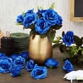 thumbnail image 5 of Flores Artificiales Cabezas de Flores de Rosas de Seda, 200 Piezas (Azul Oscuro), 5 of 5