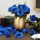 thumbnail image 5 of Flores Artificiales Cabezas de Flores de Rosas de Seda, 200 Piezas (Azul Oscuro), 5 of 5
