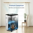 thumbnail image 6 of HUMSURE 70 Pints Dehumidifier for Basements with Drain Hose, Large Dehumidifier Covers up to 4500 Sq. Ft, Auto Defrost, 24H Timer, White, 6 of 11
