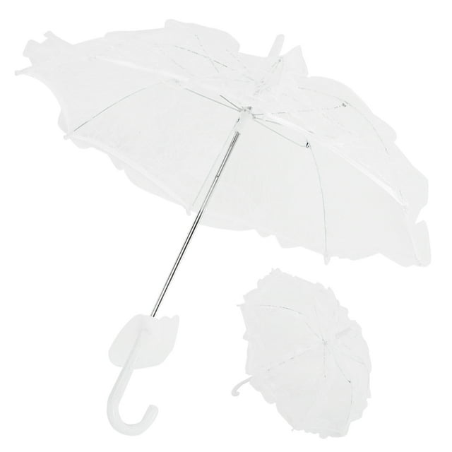 Accesorios para sombrillas, mini sombrilla de encaje para novias de color blanco, sombrilla de encaje de máxima eficiencia