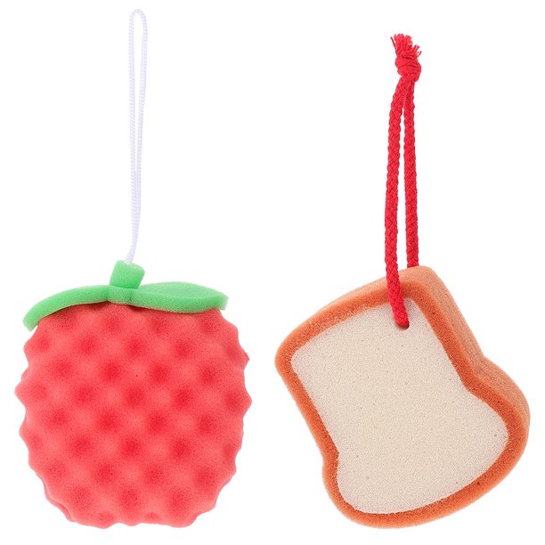 2 esponjas de baño de colores para la espalda, esponjas de limpieza corporal, suministros de baño