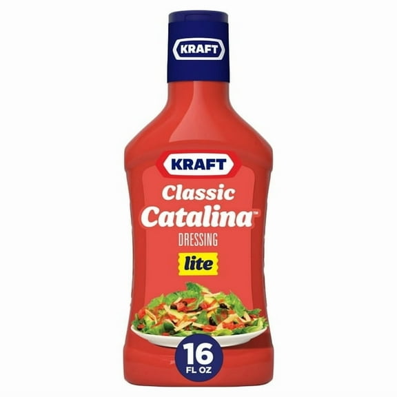 Kraft Classic Catalina Lite Salad Dressing 16 fl oz Bottle (Pack of 2)
