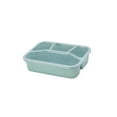 thumbnail image 2 of ZheElen 4-Grids Sungle Layer Multi-colors Rectangular Food Container Fresh-keeping Plastic Storage Case Household Office Green, 2 of 6