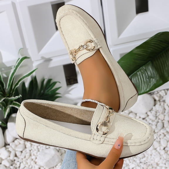 Willtoo Women Faux Suede Loafers Slip On Soft Comfort Round Toe Moccasin Shoes Spring Fall Casual Flats for Daily Wear