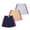 2-Navy Blue/Khaki/Light Blue, variant on Boys 3-Pack Athletic Shorts Kids Striped Active Running Shorts with Elastic Waist,Size 6-13Y