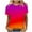 Hot Pink, variant on OGLCCG Womens Short Sleeve T Shirts Casual Tunic Tops Gradient Crewneck Summer Loose Fitting Tee Shirts