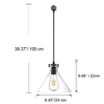 thumbnail image 4 of Kiven Juno Track Lighting Light Fixture, 3-Light Modern Track Pendant Light for Bedroom Kitchen Home Lighting,E26 Socket, 4 of 7