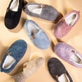 thumbnail image 7 of DualTop Women's Soft Curly Comfy Full Slippers Memory Foam Lightweight House Shoes Cozy Warm Loafer with Polar Fleece Lining, 7 of 7