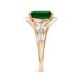 thumbnail image 3 of ANGARA Vintage Inspired Lab Grown 2.85 Ct Emerald Bypass Shank Engagement Ring for Women in 14K Rose Gold (Size-10x8mm) | May Birthstone, Anniversary, Jewelry Gift for Women | Lab-Grown Emerald Ring, 3 of 8