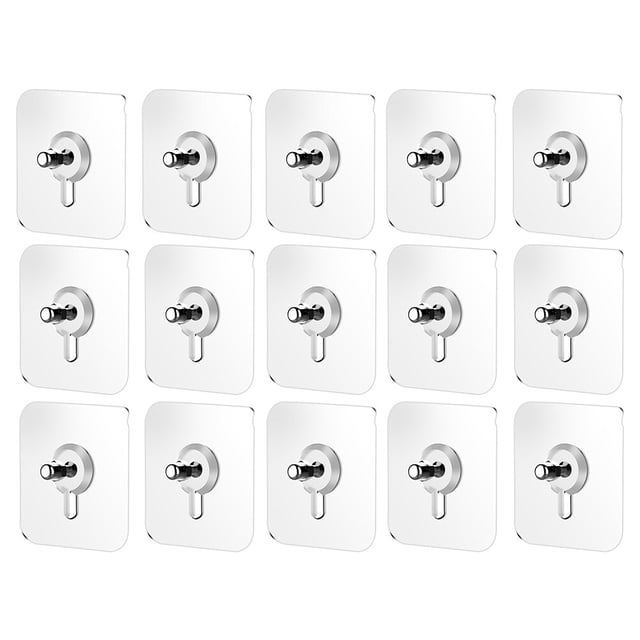 KAKOWELY 20 almohadillas transparentes para colgar muebles con tornillos, ganchos sin dejar rastro, adhesivos para cocina