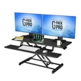 thumbnail image 2 of G-PACK PRO Standing Desk Converter - Height Adjustable Sit Stand Desk Riser up to 20.5" - Super Wide 42" Table fits Dual Monitors - 22 Ergonomic Adjustable Standing Desk Workstation Positions, 2 of 4