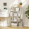 thumbnail image 4 of Costway 47" Open-back Geometric Bookshelf Home 6-Cube Large Bookcase with Anti-tip Kits White, 4 of 9