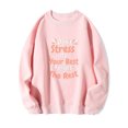 thumbnail image 1 of 2023 Chandail en Molleton de Mode pour Femmes 50 % de Rabais Liquidation Mode Femme Imprimé Col Rond Manches Longues Chandails en Molleton Sans Capuche T-Shirt Hauts Amples Blouse, 1 of 2