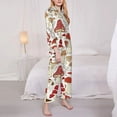 thumbnail image 3 of Haiem Cartoon Mushrooms Pattern Women’s Long-sleeve Sleepwear,Sleepwear Set,2-piece Loungewear Set,Soft PJs Comfy Nightwear with Pockets-X-Large, 3 of 7