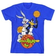 thumbnail image 6 of Space Jam Looney Tunes Cartoon Youth Boys Blue Shirt-Medium, 6 of 6
