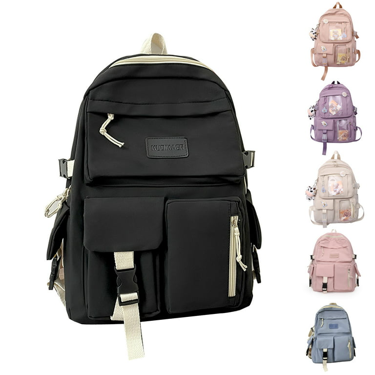 Yuanbang School Bag Korean Style Women Backpack for Teenage Girls Fashion Student Backpack, Adult Unisex, Size: 1 Pack, Grey