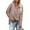 #009-Khaki, variant on Craaazy Hoodies for Women Casual V-Neck Long Sleeve Shirts Stripe Color Drawstring Button Top Gifts