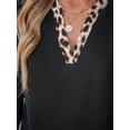 thumbnail image 5 of Cupshe Women's Leopard Print Trim V-Neck Top, 5 of 5
