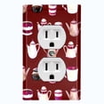 thumbnail image 1 of Metal Light Switch Wall Plate Outlet Cover (Coffee Mocha Espresso Tea Pot Kettle Maker Festive Cup Maroon - Single Duplex), 1 of 2