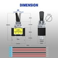 thumbnail image 5 of Nilight 2PCS Blue LED Toggle Switch 12V 30A 3 Pin SPST ON Off Heavy Duty Metal Toggle Switch with 14AWG Wire for Car Truck Boat Marine Racing Dash, 5 of 9