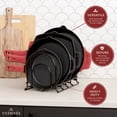 thumbnail image 4 of Cuisinel Pots and Pans Organizer 15" Heavy Duty Skillet Rack 2-Tier Pot Rack & Cooking Utensil Bar, 4 of 6