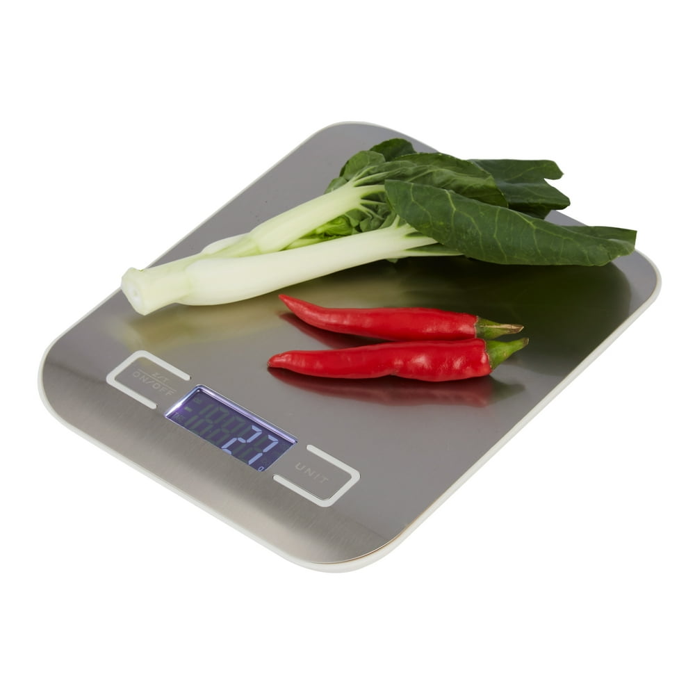 22lb Digital Food Scale Stainless Steel Scale w 3 Units for Home Bakery